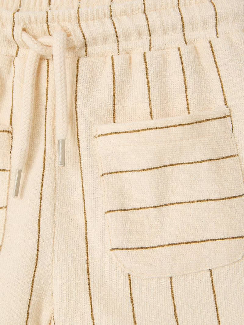 Beige shorts with drawstring baby boy