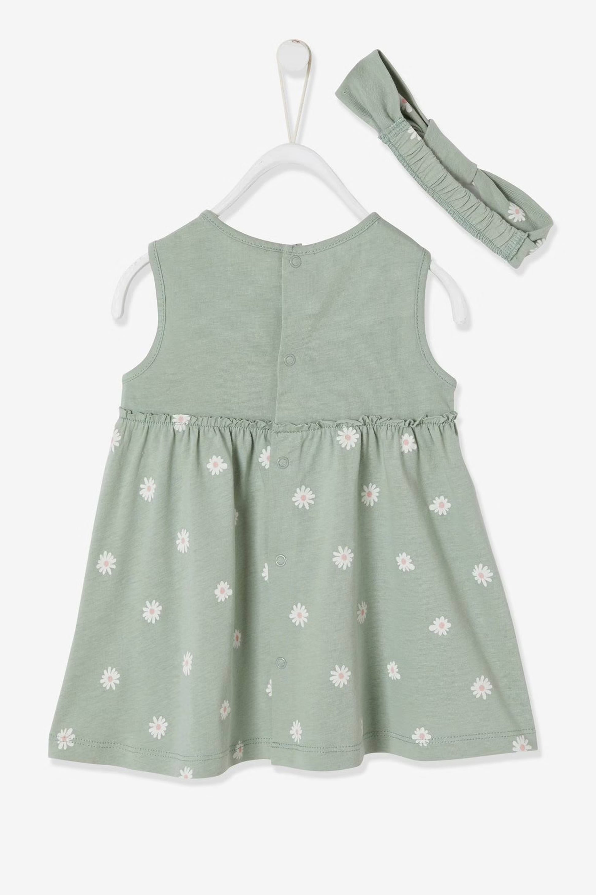 Green-dress-with-floral-matching-headband